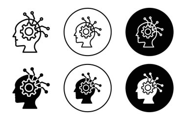 Eleştirel Düşünme simgesi vektör logosu web uygulaması ui için koleksiyon