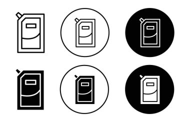 Doy pack paket simgesi vektör logosu web uygulaması ui için koleksiyon