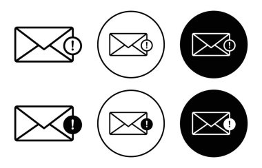 Web uygulaması ui için E- posta Erro Simge vektör logosu koleksiyonu