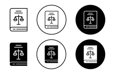 Web uygulaması için kanun kitabı simgesi vektör logosu koleksiyonu