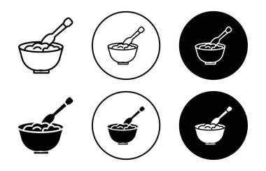 Web uygulaması için yulaf lapası ikonu vektör logosu koleksiyonu