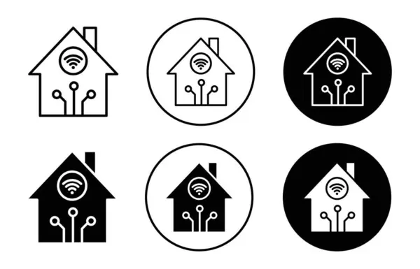 akıllı ev simgesi vektör logosu web uygulaması ui için koleksiyon