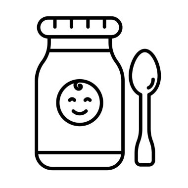 Bebek maması ikonu vektör logosu web uygulaması ui için koleksiyon