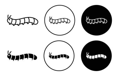 Evet web uygulaması için tırtıl simgesi vektör logosu koleksiyonu