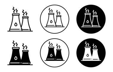 Web uygulaması için soğutma kulesi simgesi vektör logosu koleksiyonu