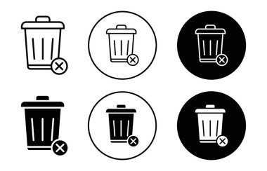 Web uygulaması ui için simge vektör logosu koleksiyonunu sil