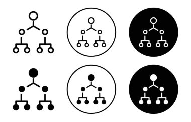 Web uygulaması ui için hiyerarşik yapı simgesi (2) vektör logo kümesi koleksiyonu