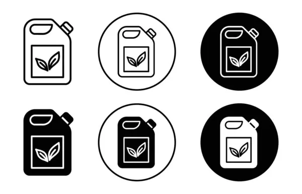 Stock vector Biofuel canister icon vector logo set collection for web app ui