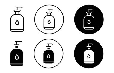 Web uygulaması için sıvı sabun ikonu vektör logosu koleksiyonu