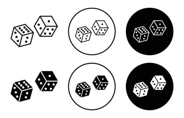 Ludo Dice simge vektör logosu web uygulaması ui için koleksiyon