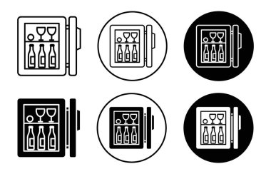 Web uygulaması ui için mini bar simge vektör logosu koleksiyonu