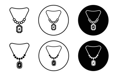 Web uygulaması ui için kolye simgesi vektör logosu koleksiyonu