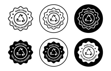 Web uygulaması ui için geri dönüşüm materyali simgesi vektör logosu koleksiyonu