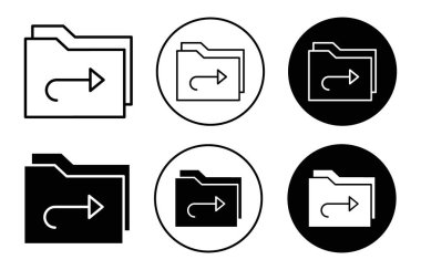 Web uygulaması ui için dizin satırı simge vektör logosu koleksiyonunu paylaş