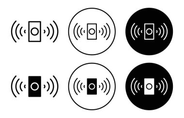Web uygulaması ui için sensör simgesi vektör logosu koleksiyonu