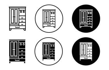 Web uygulaması için kostüm simgesi vektör logosu koleksiyonu