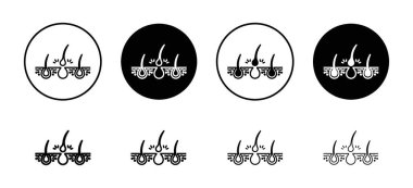 Epilasyon simgesi vektör logosu web uygulaması ui için koleksiyon