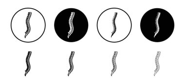 Web uygulaması için insan omurga ikonu vektör logosu koleksiyonu