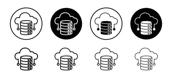 stock vector Cloud database icon vector logo set collection for web app ui