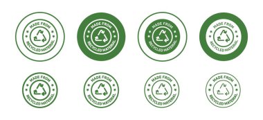 Web uygulaması ui için geri dönüştürülmüş materyal ikon vektör logo kümesi koleksiyonundan yapıldı