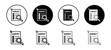 Web uygulaması için araştırma simgesi vektör logosu koleksiyonu