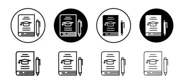 Tez simge vektör logosu web uygulaması ui için koleksiyon