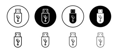 Web uygulaması ui için USB simge vektör logosu koleksiyonu