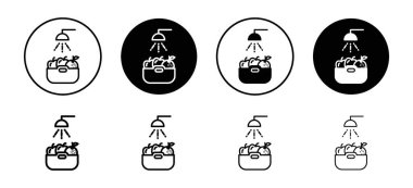 Web uygulaması için meyve simgesi vektör logosunu yıka