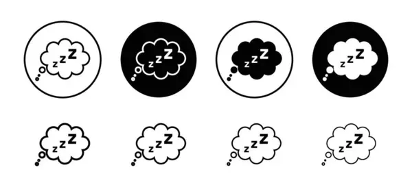 Zzz simge vektör logosu web uygulaması ui için koleksiyon