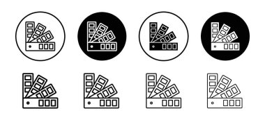 Web uygulaması ui için renk ipliği simgesi vektör logosu koleksiyonu