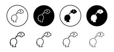 Web uygulaması ui için merak simgesi vektör logosu koleksiyonu