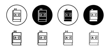 Web uygulaması ui için sözlük simgesi vektör logosu koleksiyonu