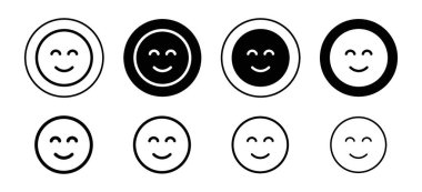 Web uygulaması ui için ruh halini ve odak ikonu vektör logo kümesi koleksiyonunu geliştirir