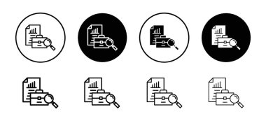 Web uygulaması ui için iş analizi simgesi vektör logosu koleksiyonu