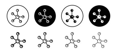 Web uygulaması ui için molekül simgesi vektör logosu koleksiyonu