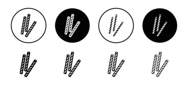 Simit çubukları ikon vektör logosu web uygulaması ui için koleksiyon kümesi