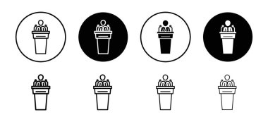 Web uygulaması ui için genel konuşmacı simgesi vektör logosu koleksiyonu