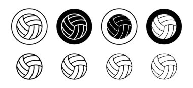 Web uygulaması için voleybol ikonu vektör logosu koleksiyonu