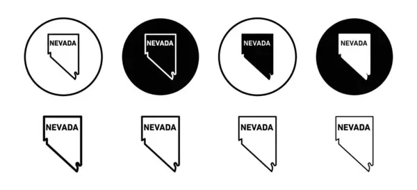 stock vector Nevada map icon vector logo set collection for web app ui