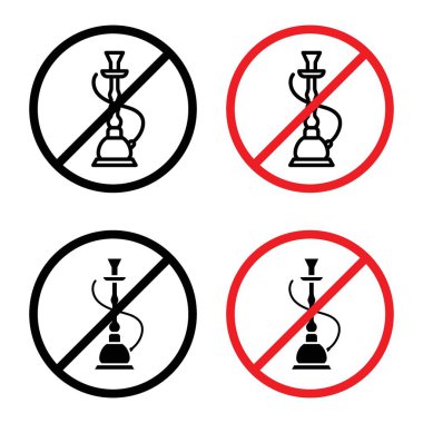 Web uygulaması için nargile işareti vektör logosu koleksiyonu yok