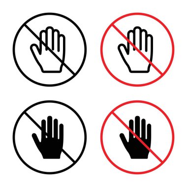 Web uygulaması ui için dur işareti logosu koleksiyonu