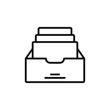 Arşiv simgesi vektör logosu koleksiyonu veya paket grubu