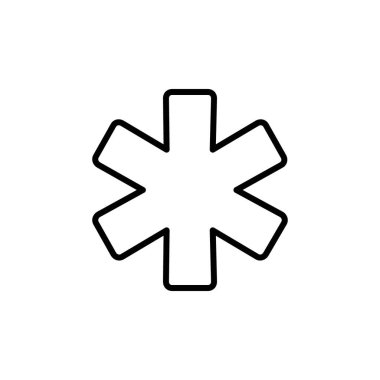 Asterisk simge vektör logo kümesi koleksiyonu ya da paket grubu