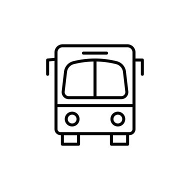 Otobüs simgesi vektör logosu koleksiyonu veya paket grubu