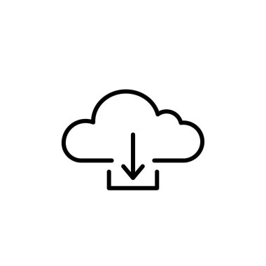 Bulut indirme simgesi vektör logo kümesi koleksiyonu ya da paket grubu