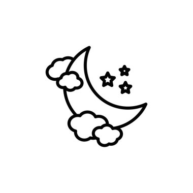 Bulut Ay simgesi vektör logosu koleksiyon ya da paket grubu