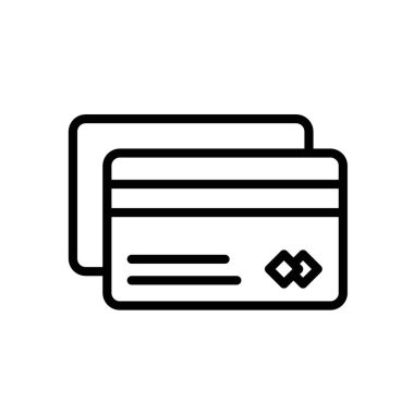 Kredi kartı simgesi vektör logo kümesi koleksiyonu ya da paket grubu