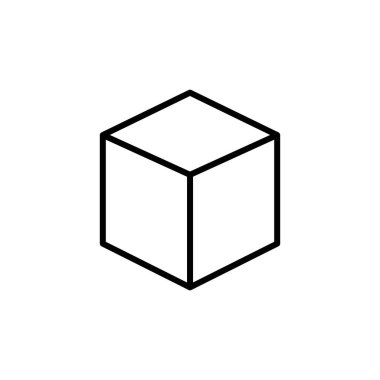 Küp simgesi vektör logosu koleksiyonu veya paket grubu