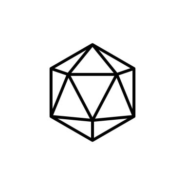 Dice d20 simge vektör logo kümesi koleksiyonu veya paket grubu