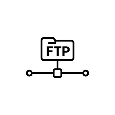 FTP simge vektör logosu koleksiyonu veya paket grubu